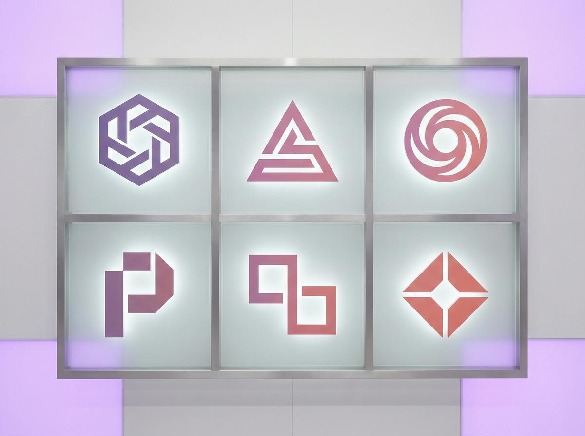 91合作影视品牌Logo墙